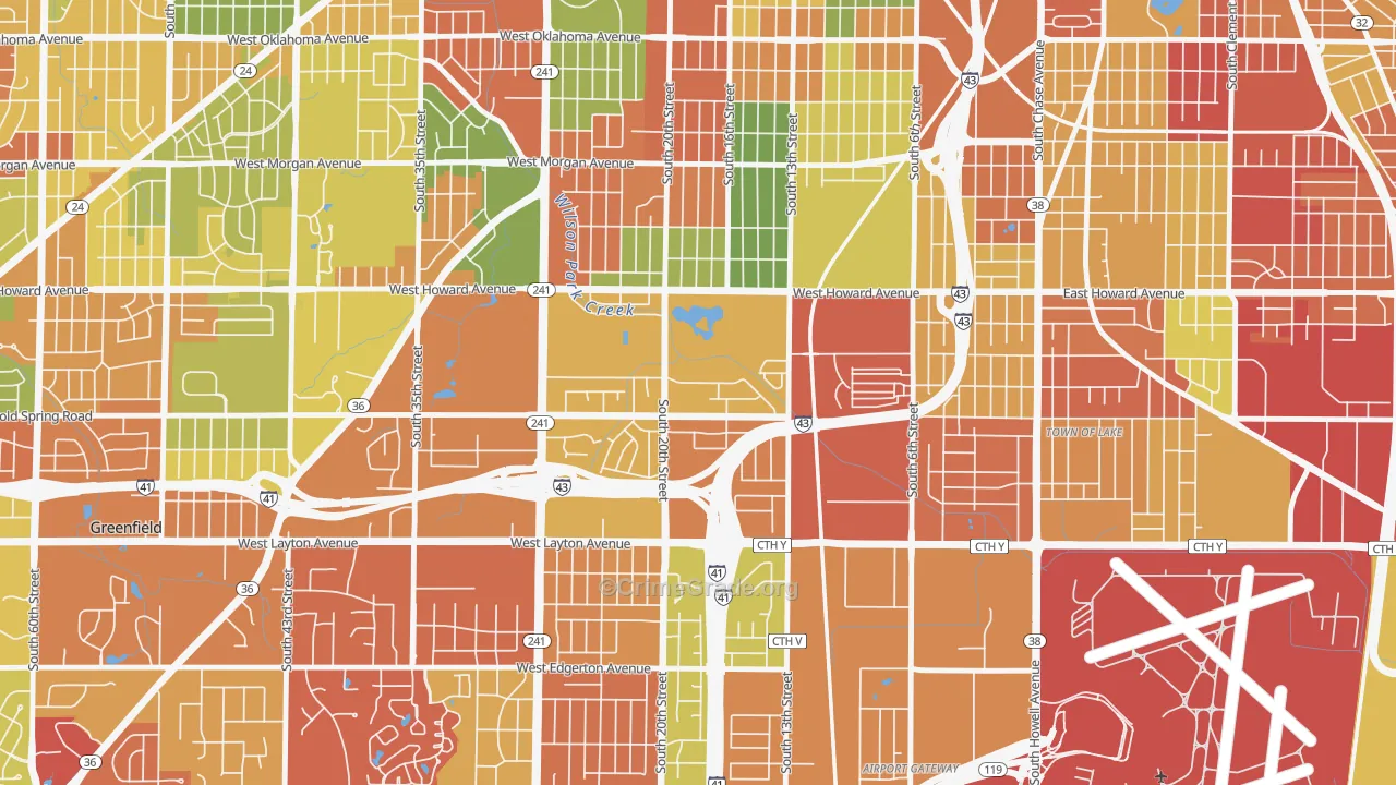 Wilson Park, Milwaukee, WI Map of Arson Rates