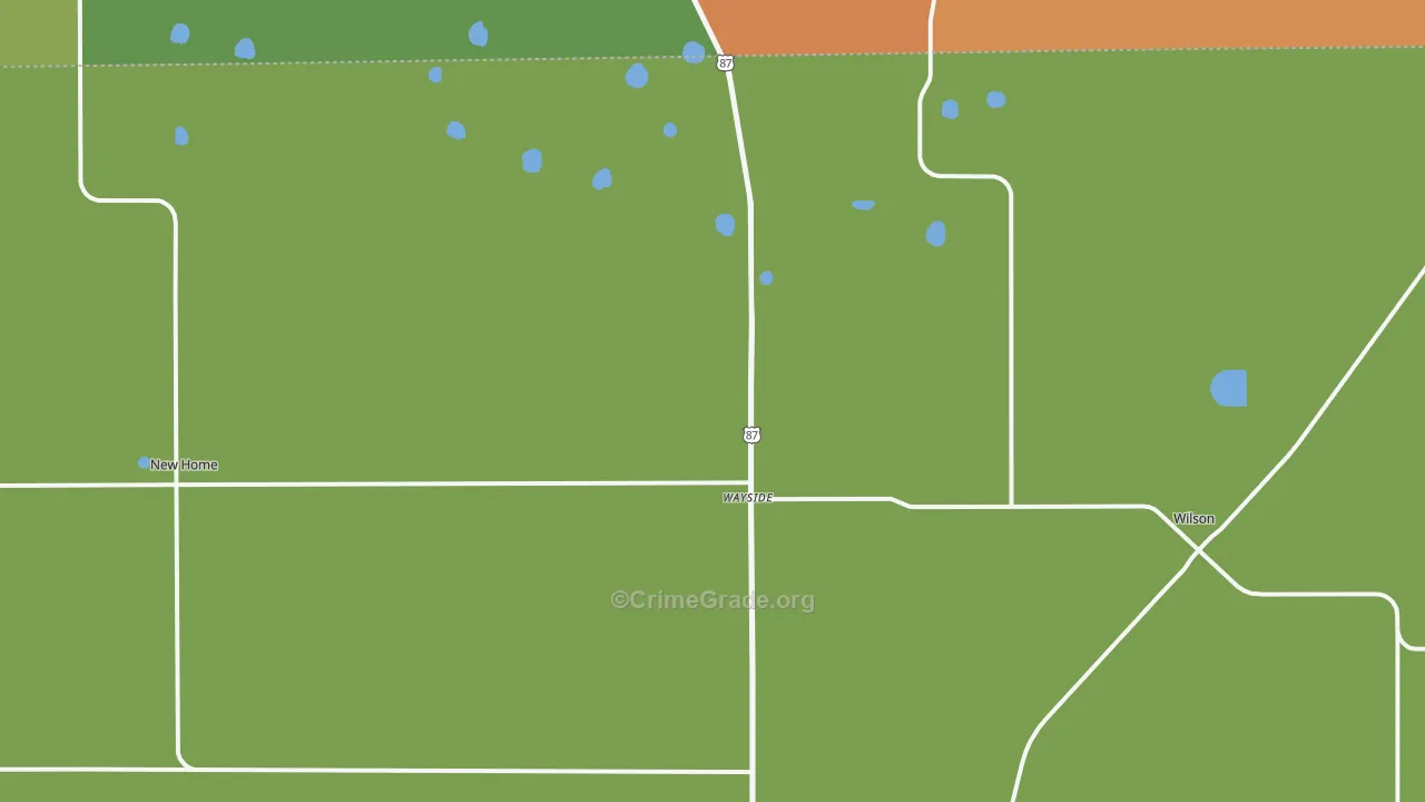 Wilson, TX Map of Arson Rates