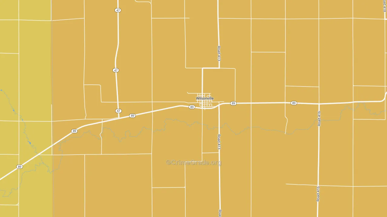 Wilsonville, NE Map of Arson Rates