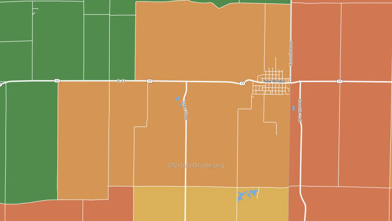 Windsor Mercer County, IL Map of Arson Rates