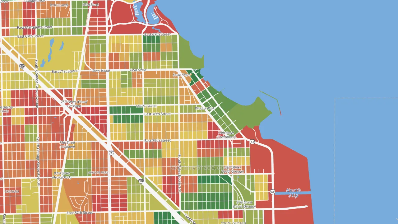 Windsor Park, Chicago, IL Map of Arson Rates