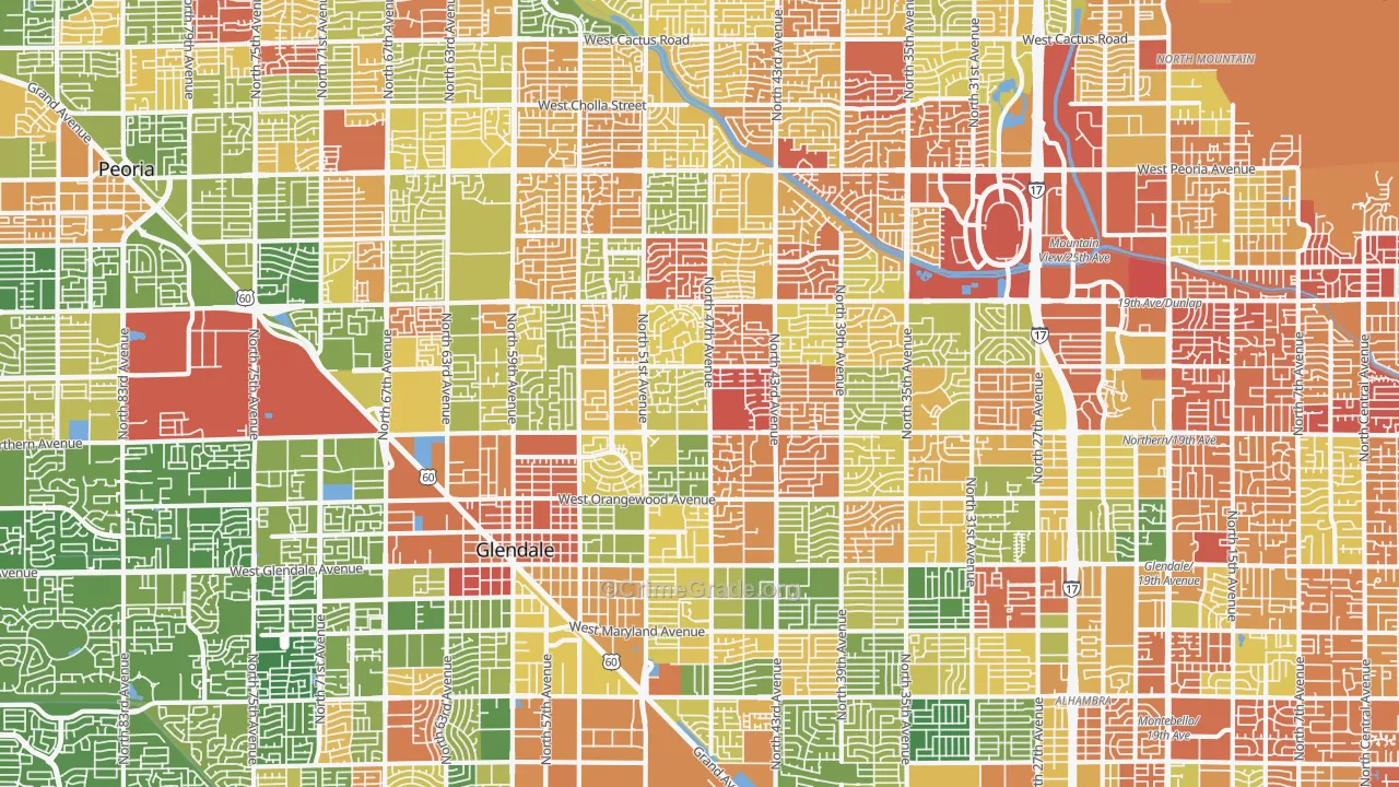Windsor Square, Glendale, AZ Map of Arson Rates