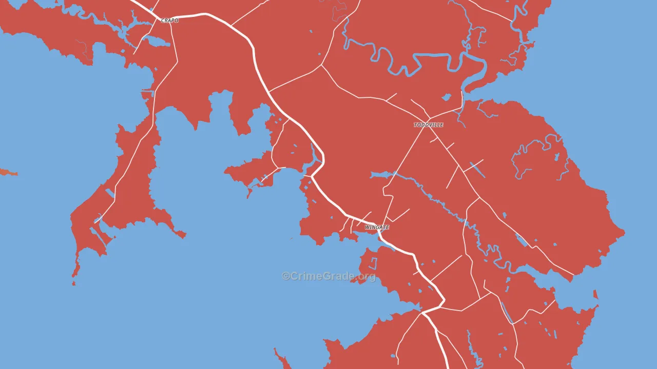 Wingate, MD Map of Arson Rates
