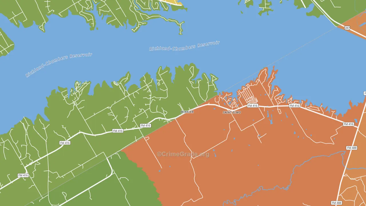 Winkler, TX Map of Arson Rates