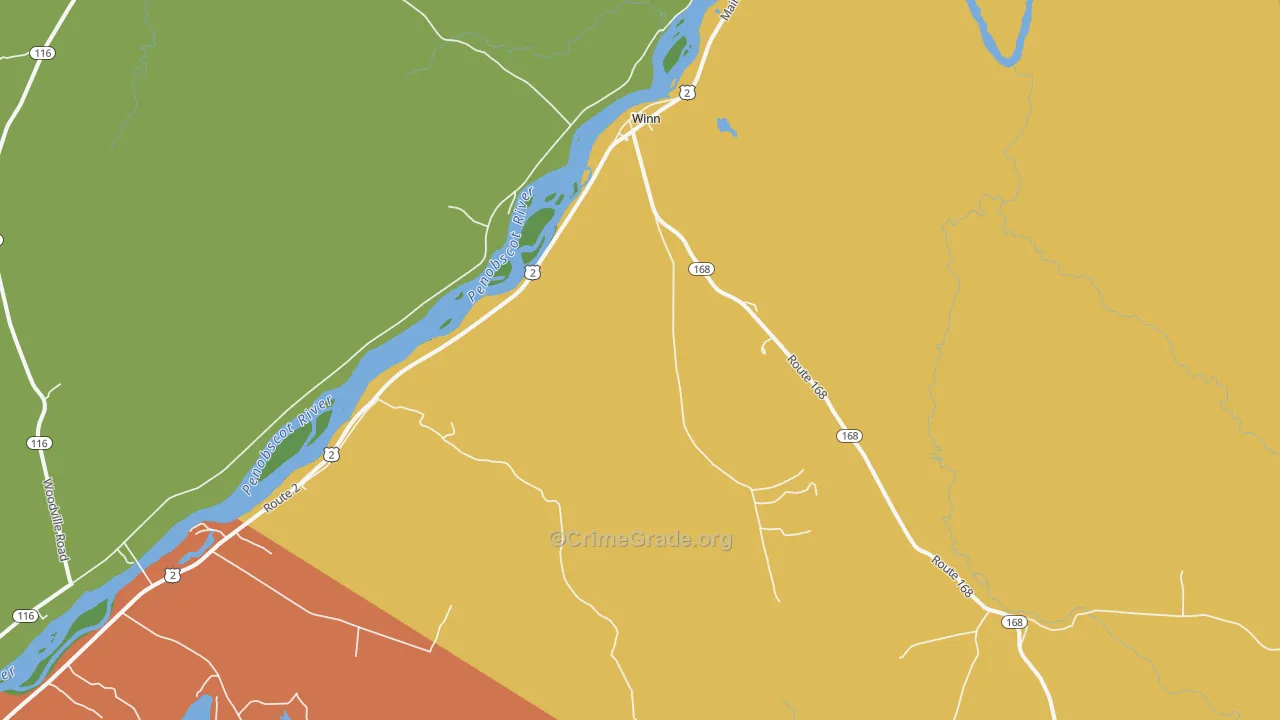 Winn, ME Map of Arson Rates