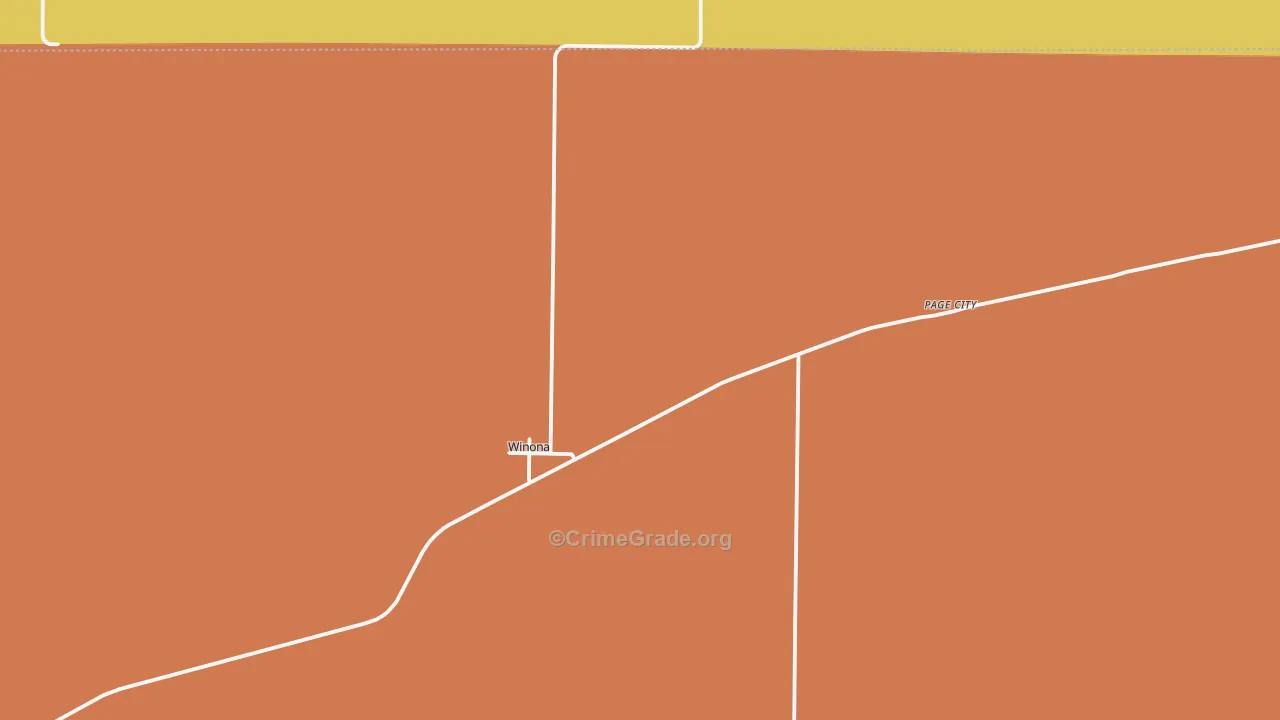 Winona, KS Map of Arson Rates