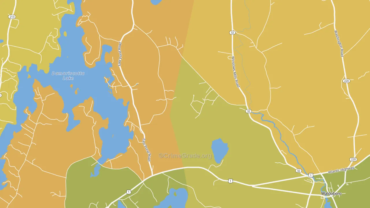 Winslows Mills, ME Map of Arson Rates