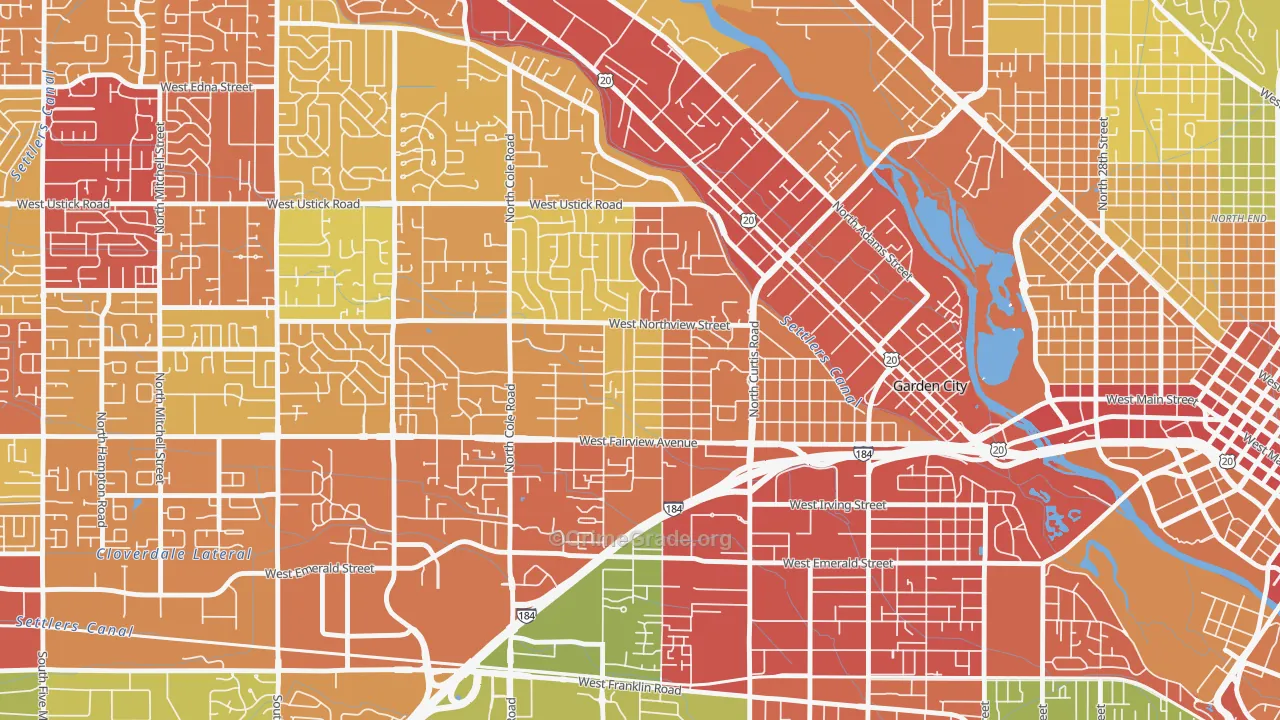 Winstead Park, Boise, ID Map of Arson Rates
