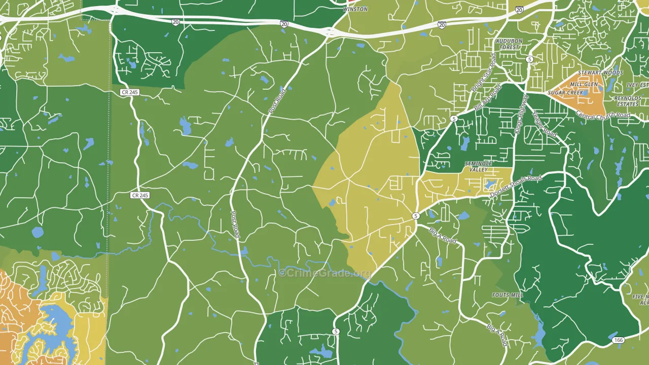 Winston, GA Map of Arson Rates