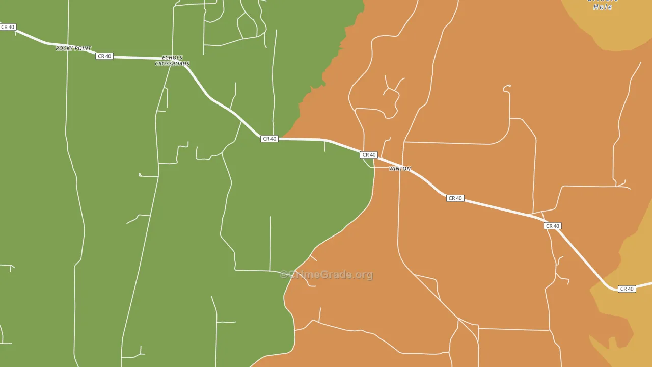 Winton, AL Map of Arson Rates