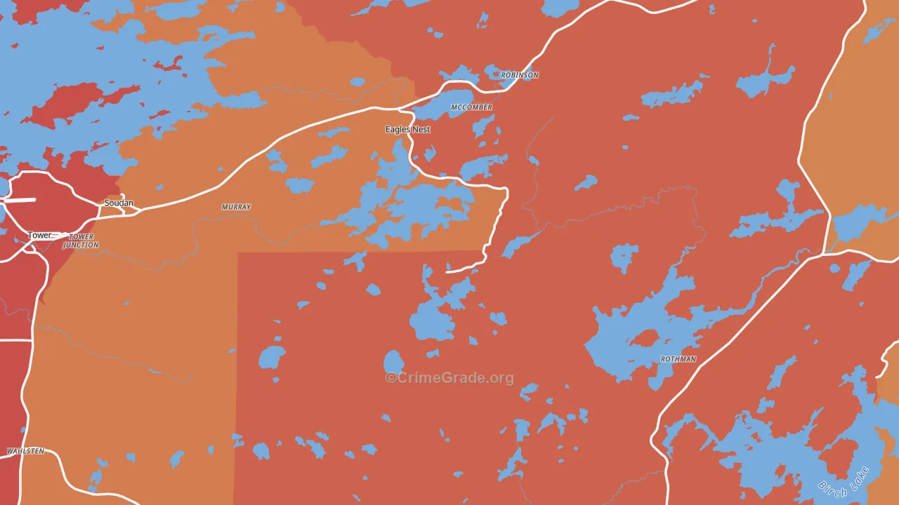 Winton, MN Map of Arson Rates