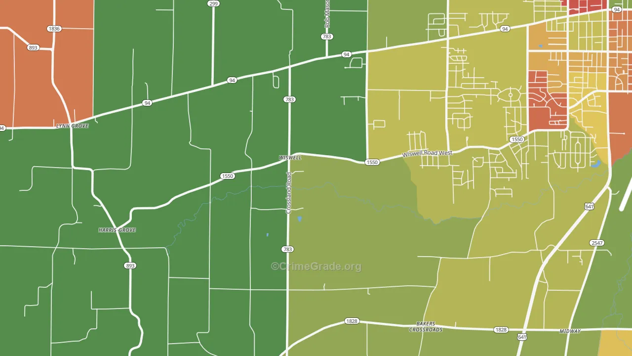 Wiswell, KY Map of Arson Rates