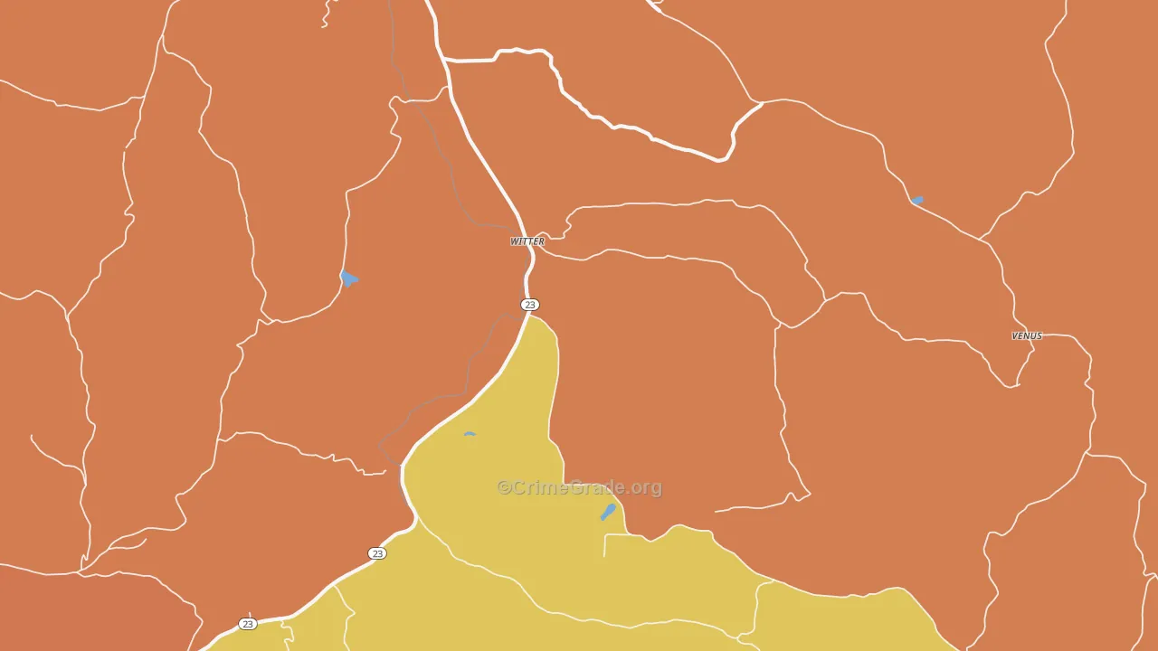 Witter, AR Map of Arson Rates