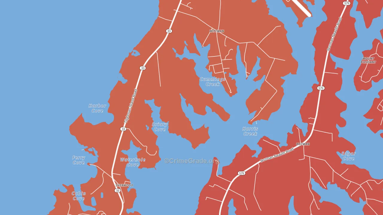 Wittman, MD Map of Arson Rates