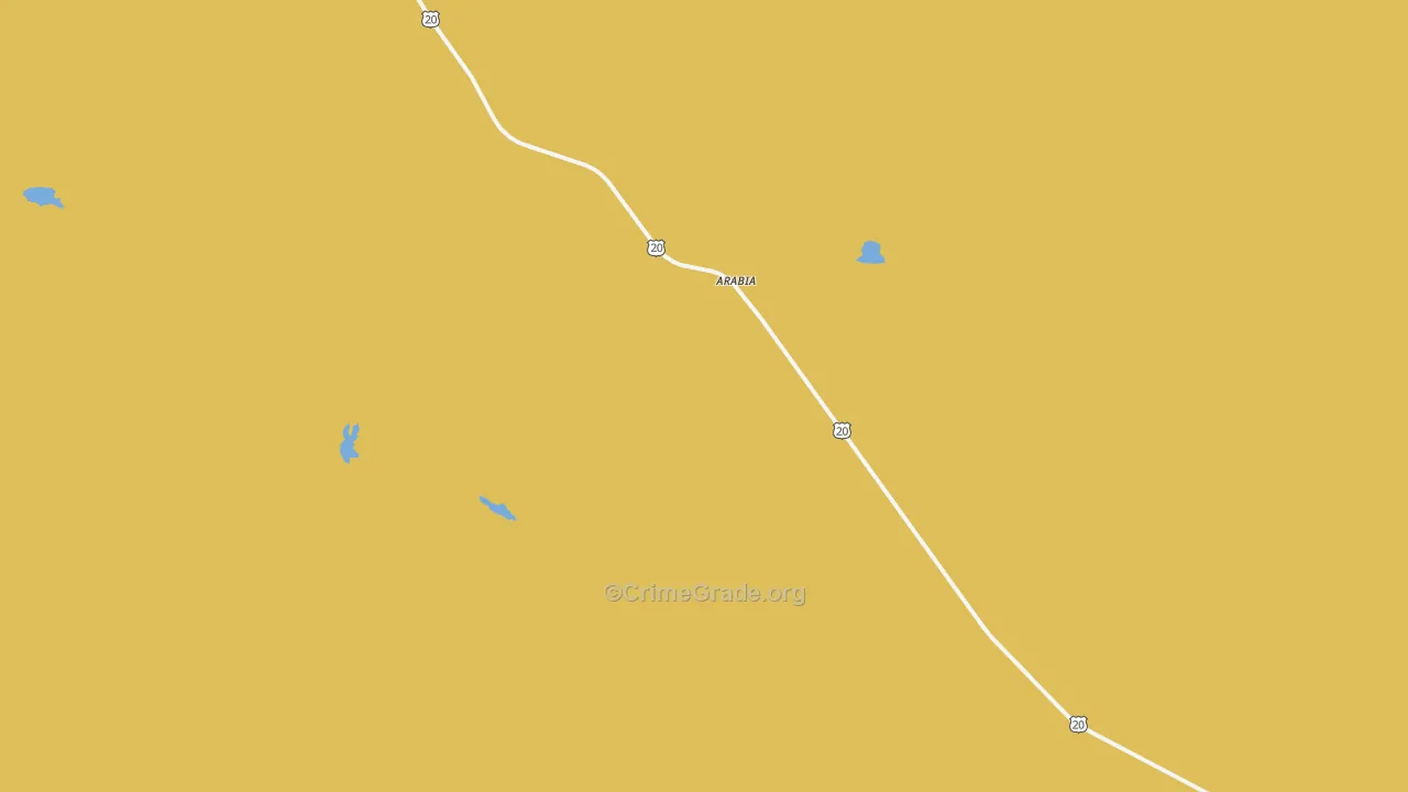 Wood Lake, NE Map of Arson Rates