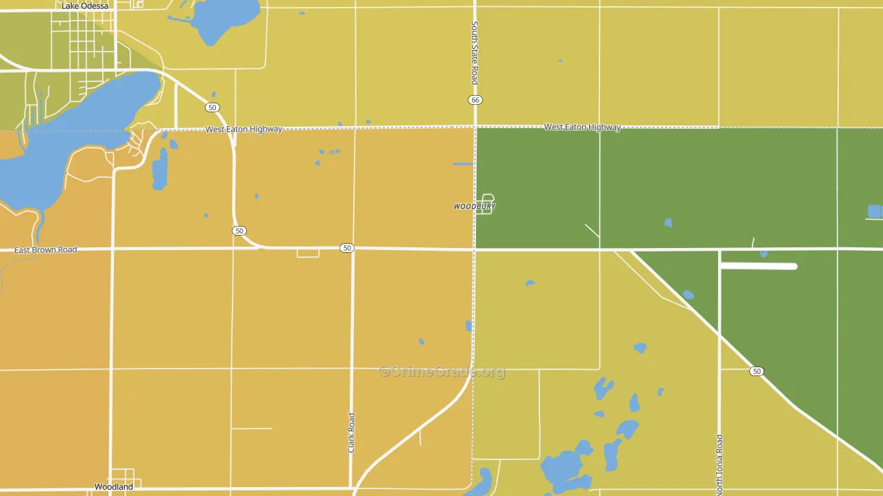 Woodbury, MI Map of Arson Rates