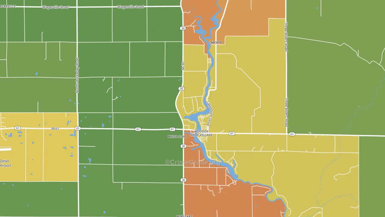 Wooden Shoe Village, MI Map of Arson Rates