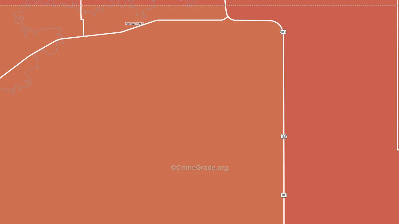 Woodruff, KS Map of Arson Rates
