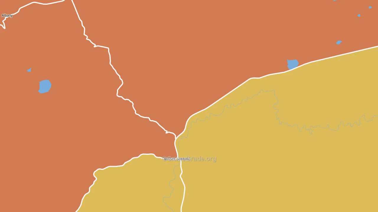 Woods Landing, WY Map of Arson Rates