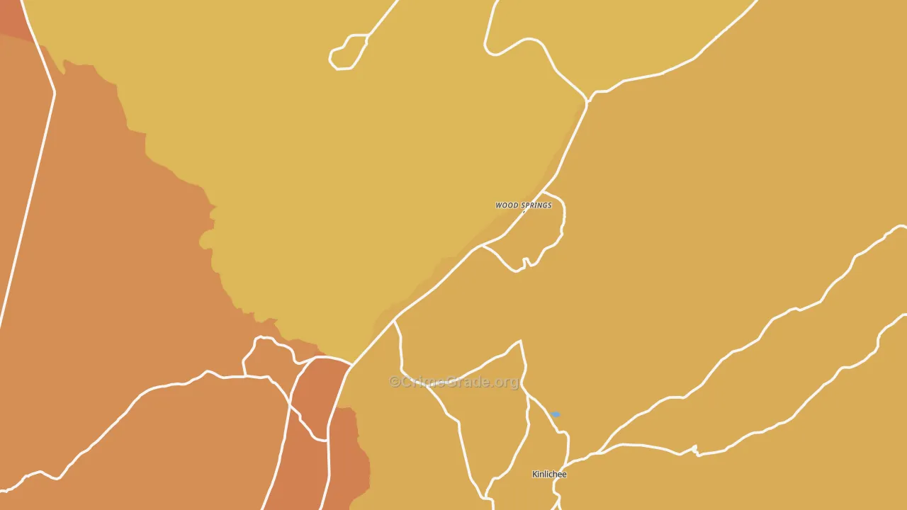 Woodsprings, AZ Map of Arson Rates