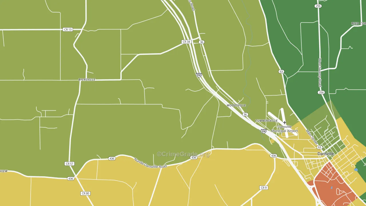 Woodsville, NY Map of Arson Rates