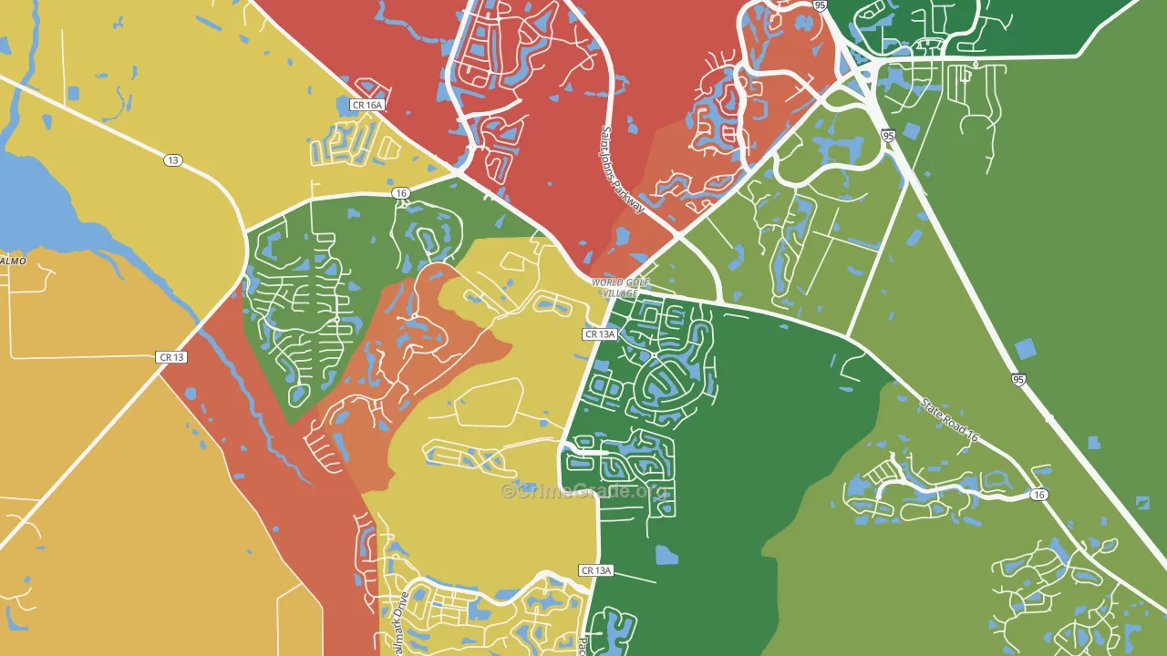 World Golf Village, FL Map of Arson Rates