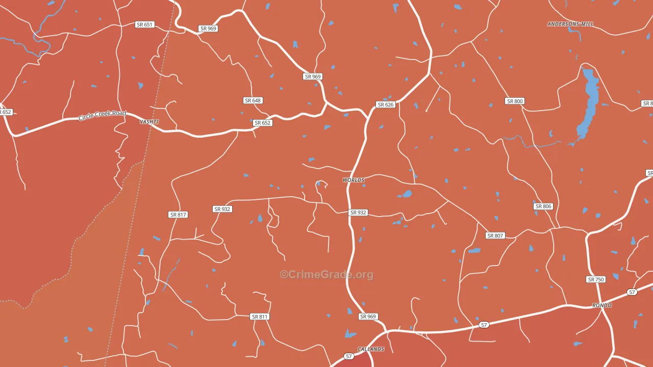 Worlds, VA Map of Arson Rates
