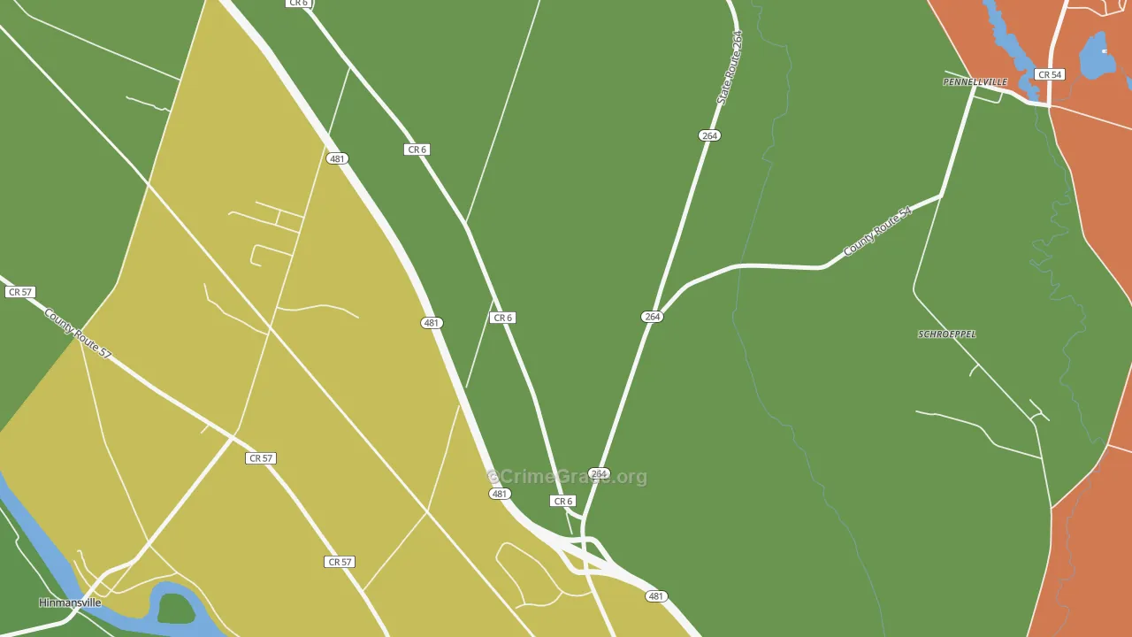 Wrights Corners, NY Map of Arson Rates