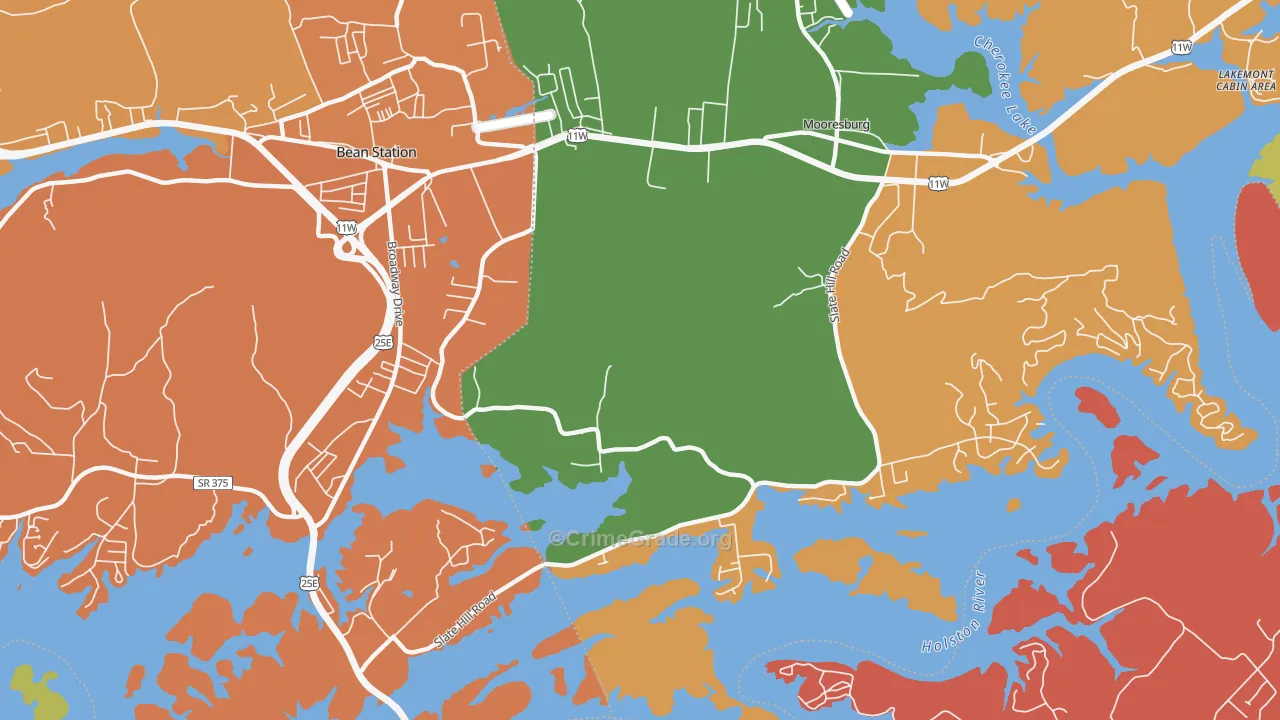 Wyatt Village, TN Map of Arson Rates