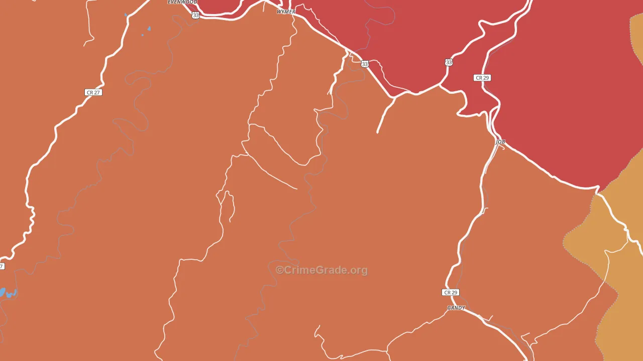 Wymer, WV Map of Arson Rates
