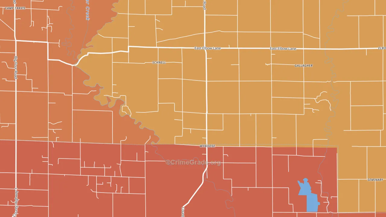 Wynoose, IL Map of Arson Rates