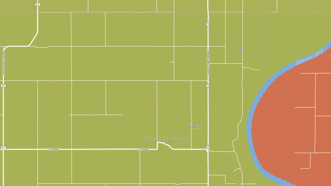 Wyoming, NE Map of Arson Rates