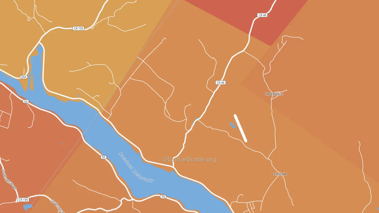 Yagerville, NY Map of Arson Rates