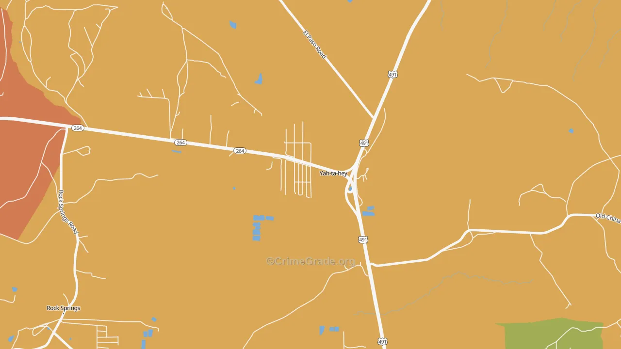 Yah-ta-hey, NM Map of Arson Rates