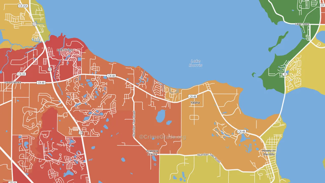 Yalaha, FL Map of Arson Rates