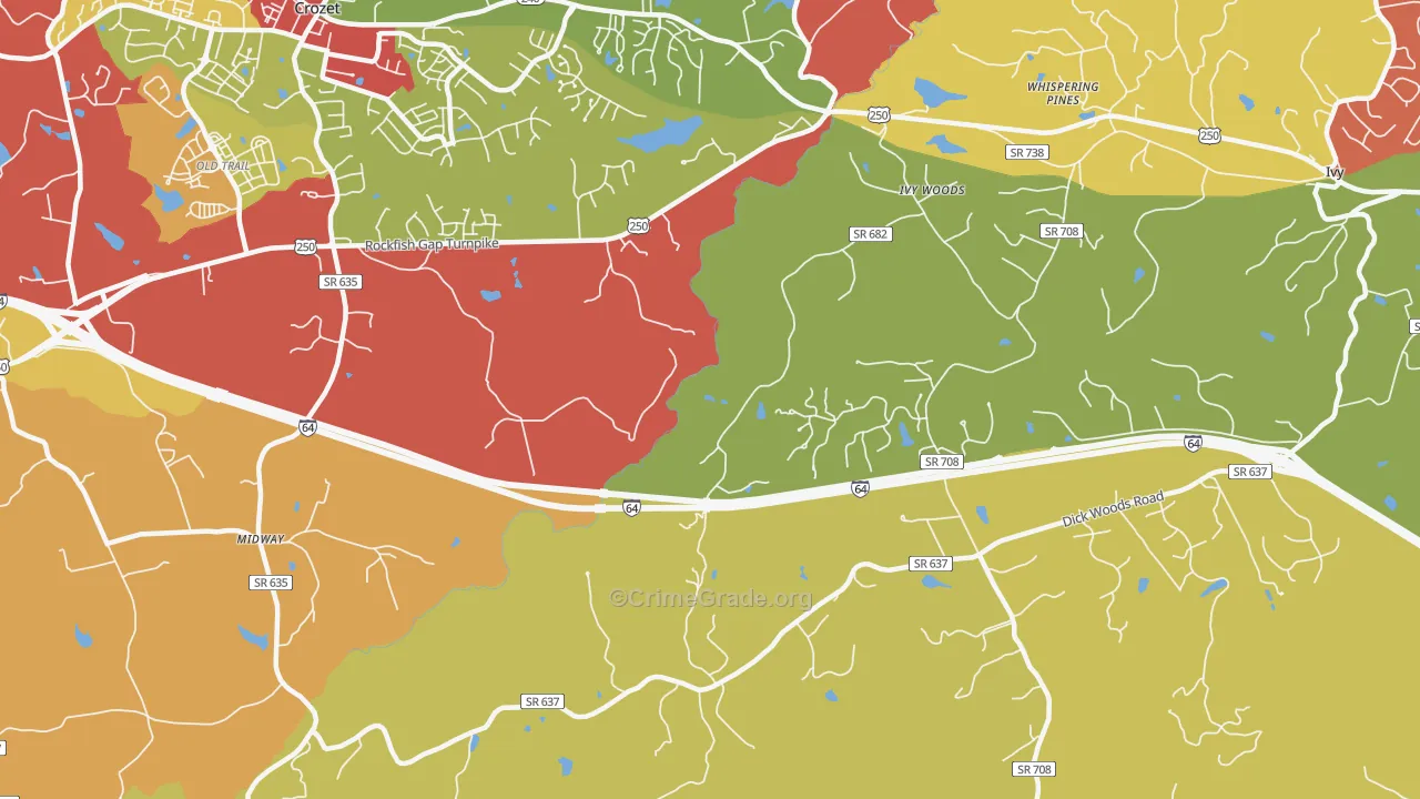 Yancey Mills, VA Map of Arson Rates