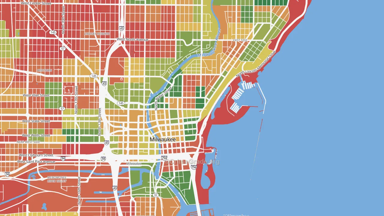 Yankee Hill, Milwaukee, WI Map of Arson Rates