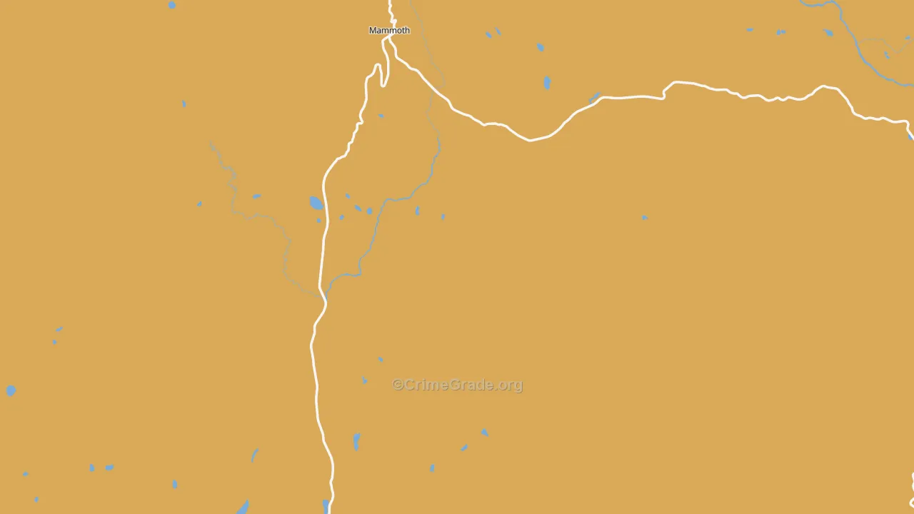 Yellowstone National Park, WY Map of Arson Rates