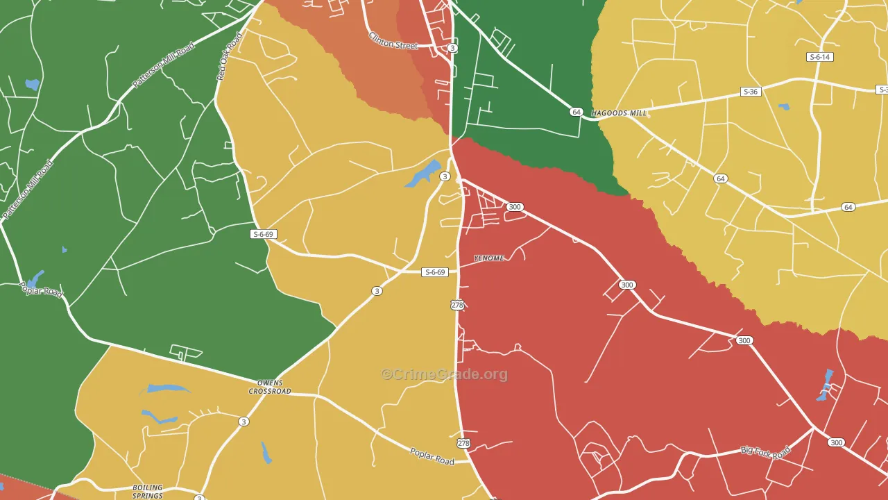 Yenome, SC Map of Arson Rates