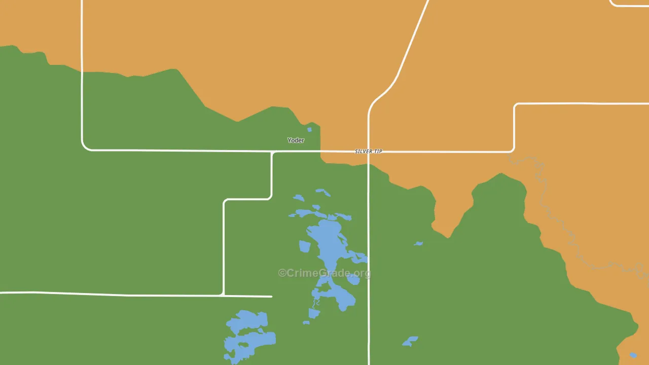 Yoder, WY Map of Arson Rates