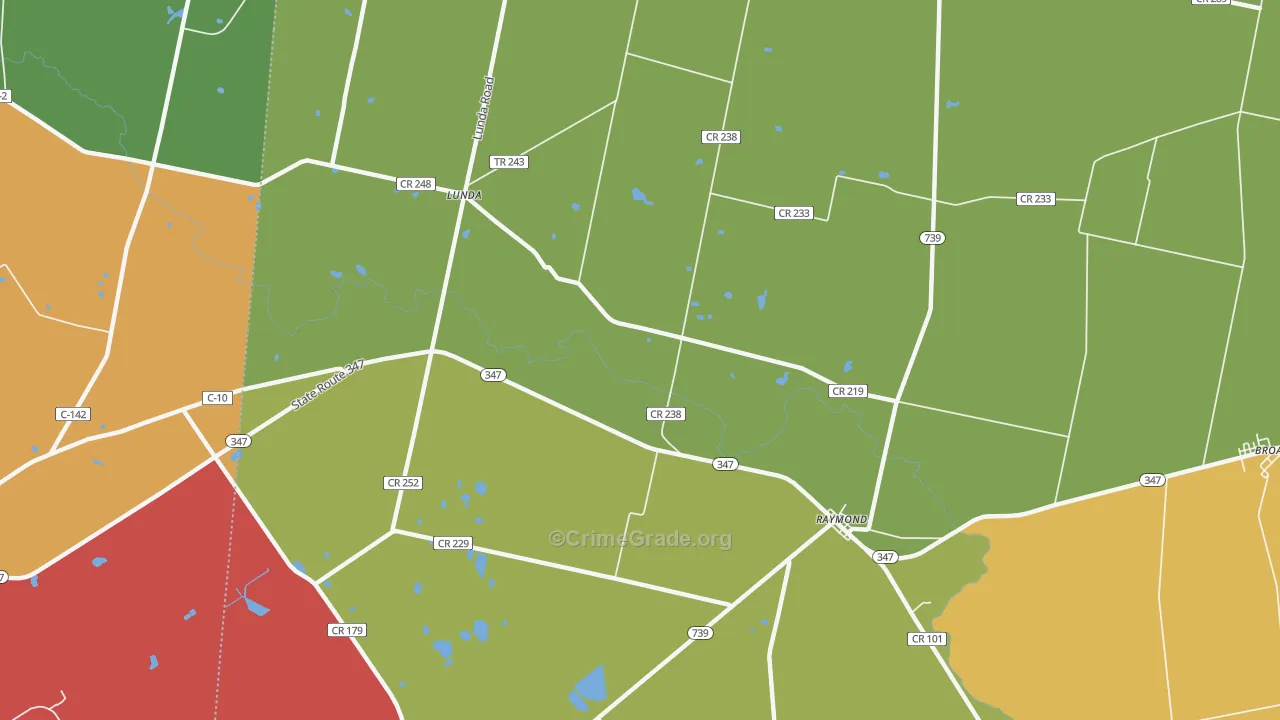 York Center, OH Map of Arson Rates