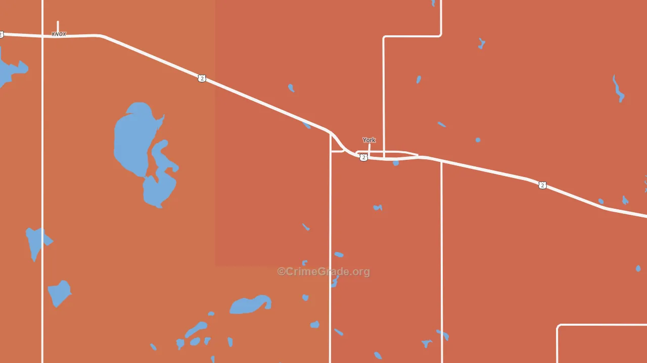 York, ND Map of Arson Rates