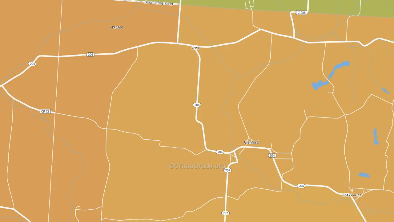 Yost, OH Map of Arson Rates