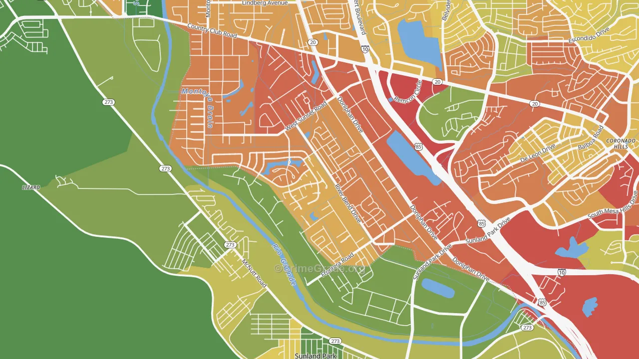 Zach White, El Paso, TX Map of Arson Rates