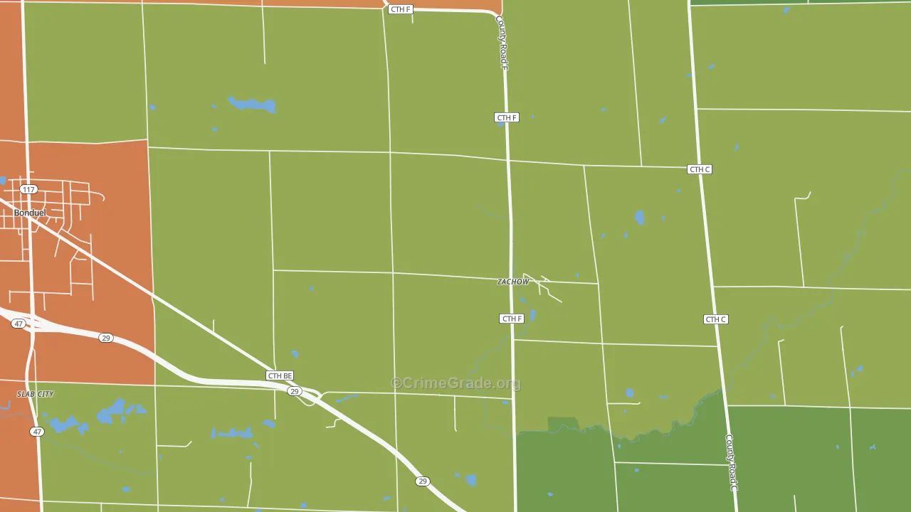 Zachow, WI Map of Arson Rates