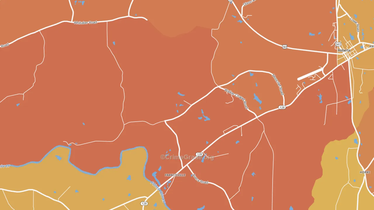 Zenith, GA Map of Arson Rates
