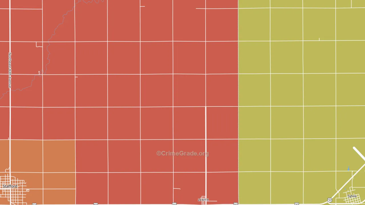 Zenith, KS Map of Arson Rates
