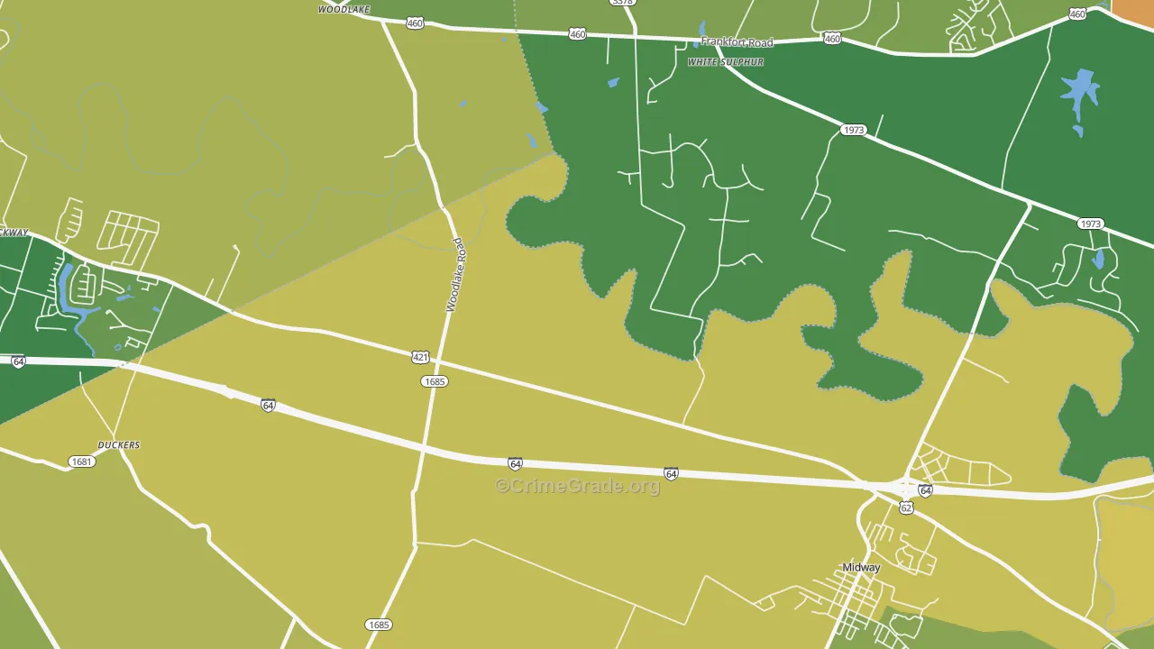 Zion Hill, KY Map of Arson Rates