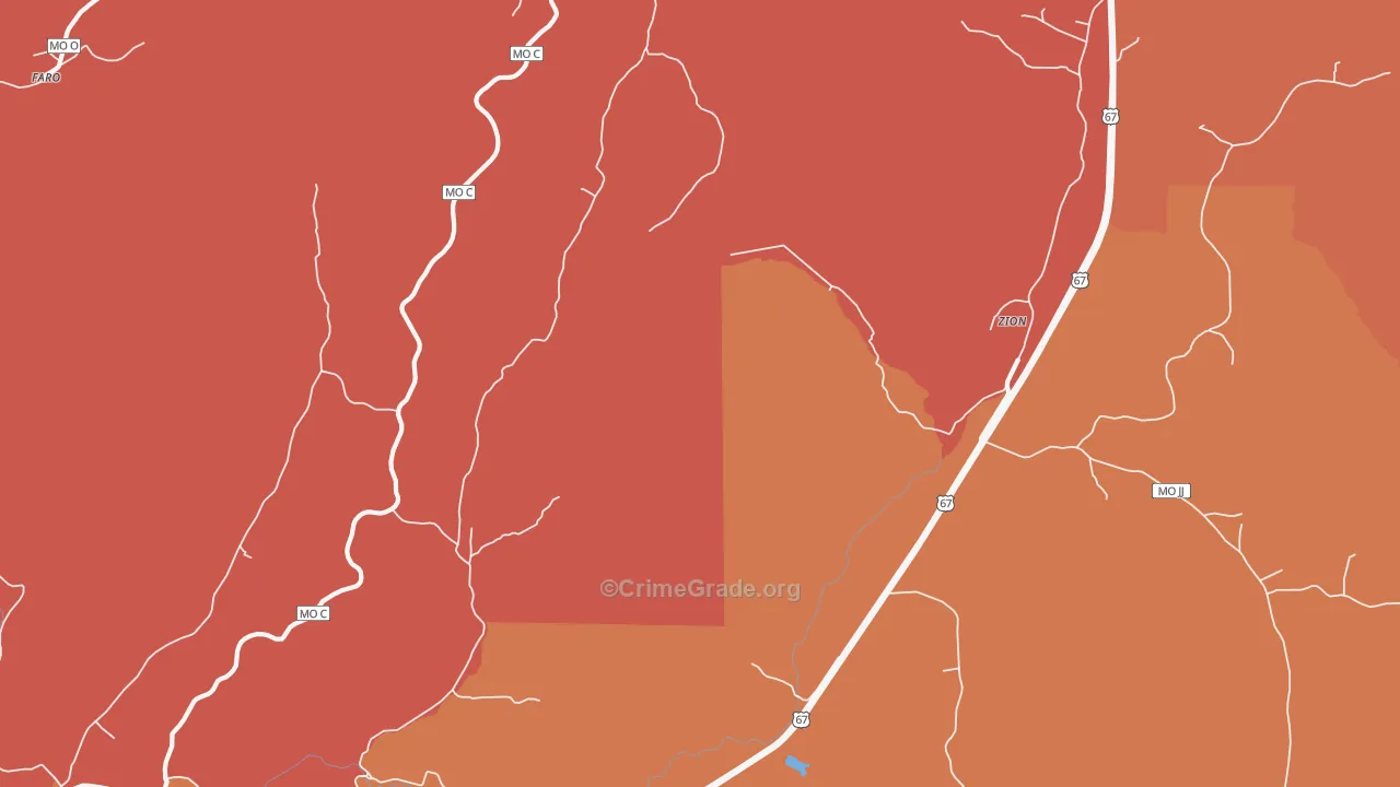 Zion, MO Map of Arson Rates