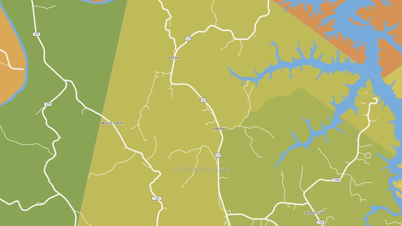 Aaron, KY Map of Assault Rates